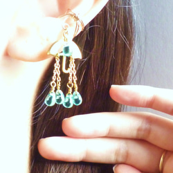 雨傘イヤカフ☂UMBRELLA Ear Cuff *Blue Drop* 5枚目の画像