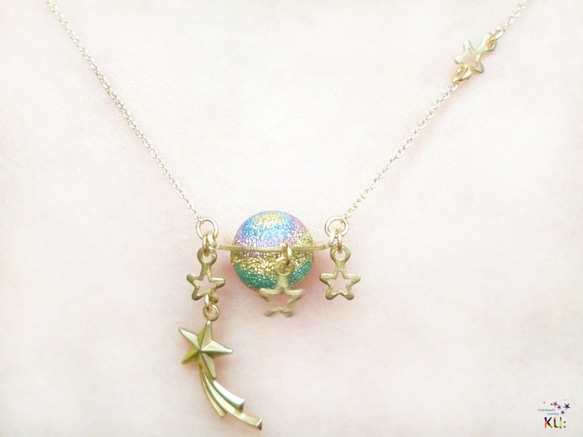 「土星はペット。」なネックレス/Saturn Necklace 5枚目の画像