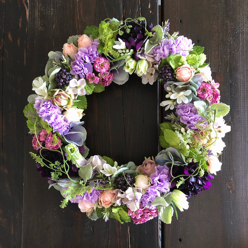 色とりどりの華やかリース リース maison.masami 通販｜Creema  