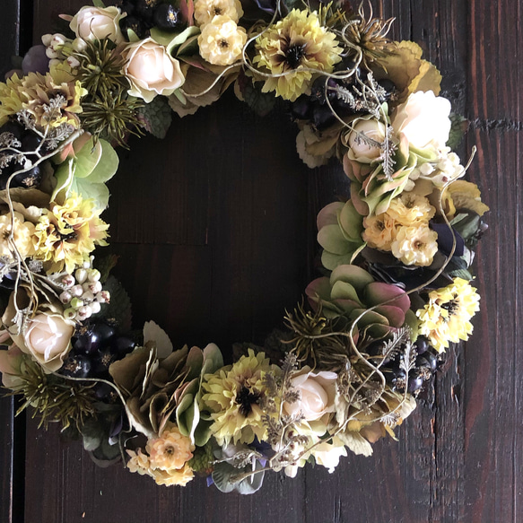 大人色のシックなリース（30㎝）【Creema限定】 リース maison.masami