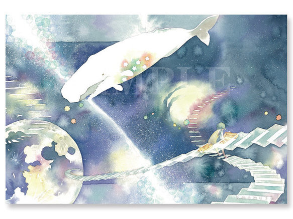 【お好み水彩ポスカ】5枚セット〈No.06〉金平糖泥棒 1枚目の画像