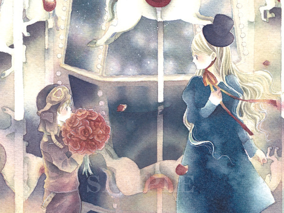 【お好み水彩ポスカ】5枚セット〈No.30〉星がきみをさらうまえに 2枚目の画像