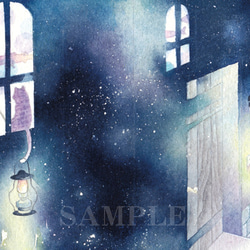 【お好み水彩ポスカ】5枚セット〈No.34〉星の路地裏 3枚目の画像