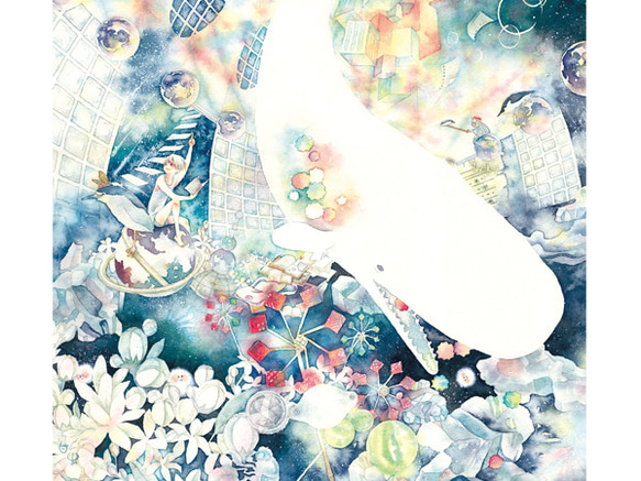 【お好み水彩ポスカ】5枚セット〈No.7〉飴色銀河博物館 2枚目の画像