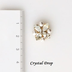 マーキス☆花　whiteopal　ピアス・イヤリング・14kgfピアス 4枚目の画像