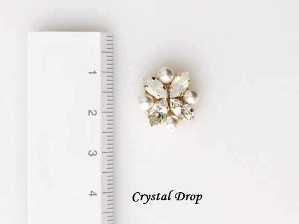 マーキス☆花　whiteopal　ピアス・イヤリング・14kgfピアス 4枚目の画像