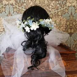 ✴髪飾りset✴『フェアリーブルー』ブライダル･ヘッドドレス 1枚目の画像