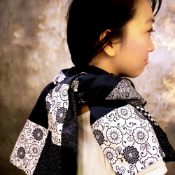 [SOLD]スカフォードNo.61 *エチュード*春夏にぴったりの日本製プリントスカーフショール 7枚目の画像