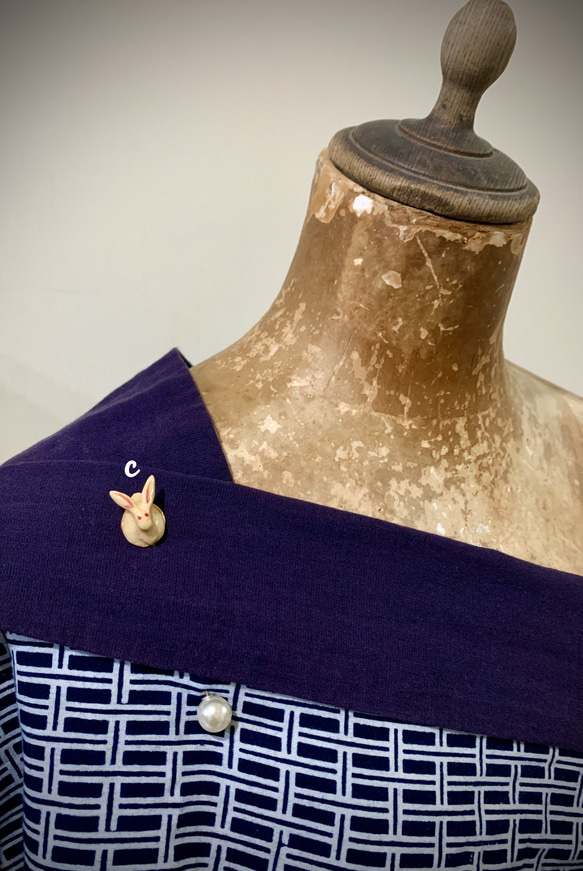 Jul’s設計師特別製作 圍巾的好朋友—心目中獨一無二的米白色兔子別針 胸針 帽針 第7張的照片
