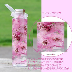 ハーバリウム　ピンクのお花の贈り物（プレゼント用　ラッピングあり） 4枚目の画像