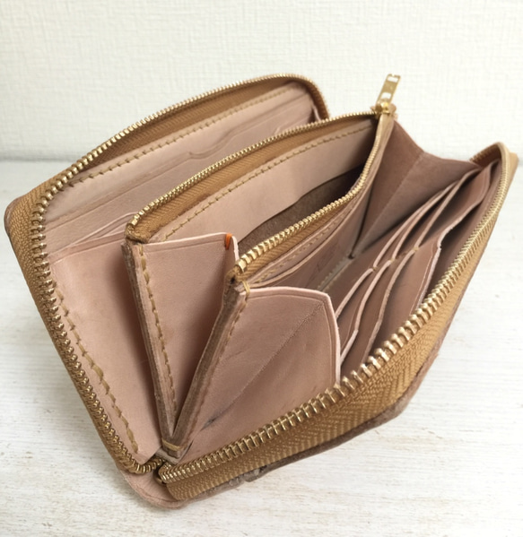 ※受注製作 [hourglass long wallet -round zip type-] 3枚目の画像