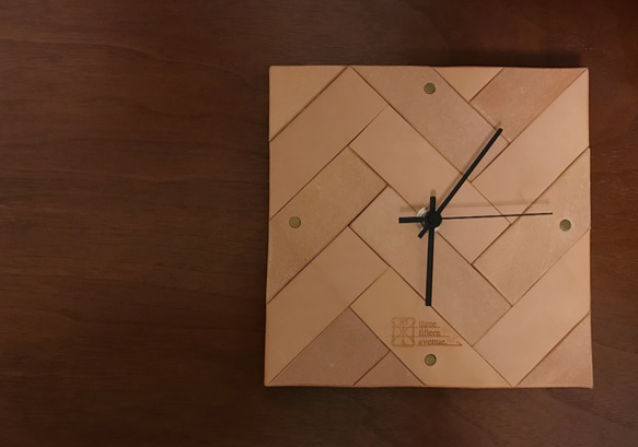 ※受注製作 [three fifteen herringbone wall clock] 2枚目の画像