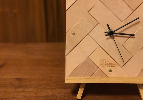 ※受注製作 [three fifteen herringbone wall clock] 1枚目の画像