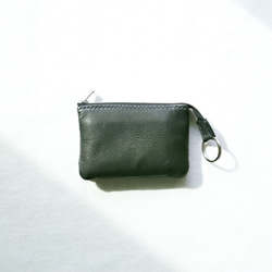 ※受注製作 [three fifteen  compact  wallet  -deer skin-] 2枚目の画像