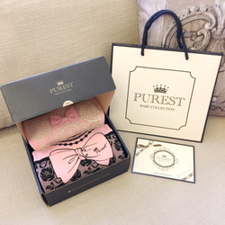 PUREST baby collection 時尚小貴婦【衣漾兜粉美】禮盒組 (長袖包屁衣+蕾絲圍兜)❤寶寶最佳彌月週歲 第6張的照片