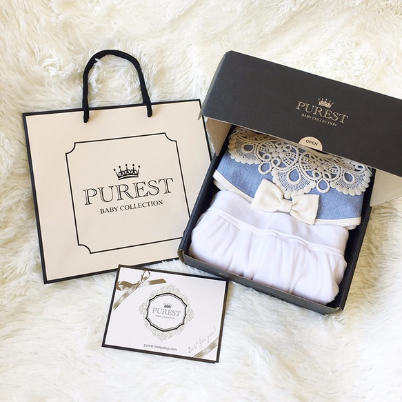 PUREST baby collection｜芭比小公主的藍色寶盒裝扮｜禮盒組｜寶寶最佳彌月禮．週歲禮盒的首選 第3張的照片