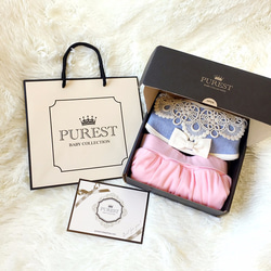 PUREST baby collection｜芭比小公主的藍色寶盒裝扮｜禮盒組｜寶寶最佳彌月禮．週歲禮盒的首選 第6張的照片