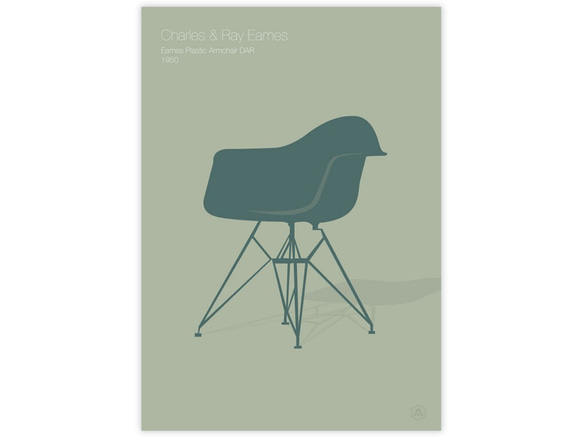 Poster • tw 丨Eames Armchair DAR/插畫/掛畫/海報/尺寸可客製 第3張的照片