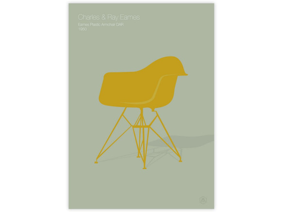 Poster • tw 丨Eames Armchair DAR/插畫/掛畫/海報/尺寸可客製 第3張的照片