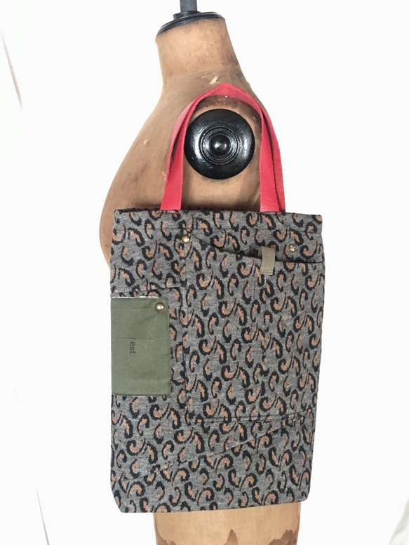 手提包/復古豹紋手提包■tf-303 第5張的照片