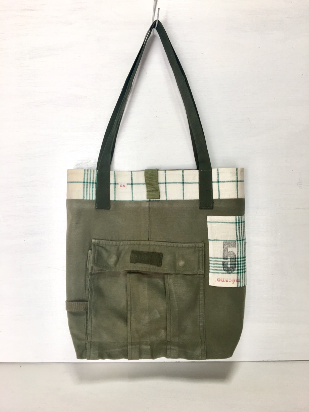 ブラック　チャコール　キャンバス トートバッグ　ミリタリー　再構築 ブラックチャコールキャンバス トートバッグミリタリー再構築