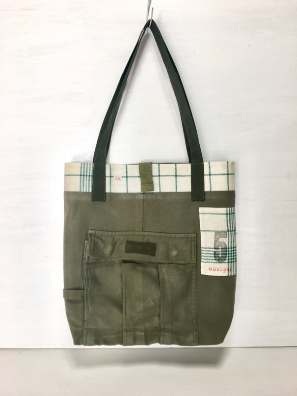 sale‼️-tote bag/ヴィンテージミリタリーカーゴパンツのリメイク