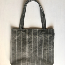 totebag /ヴィンテージ ストライプとリボンのトートバッグ    ■tf-319 3枚目の画像