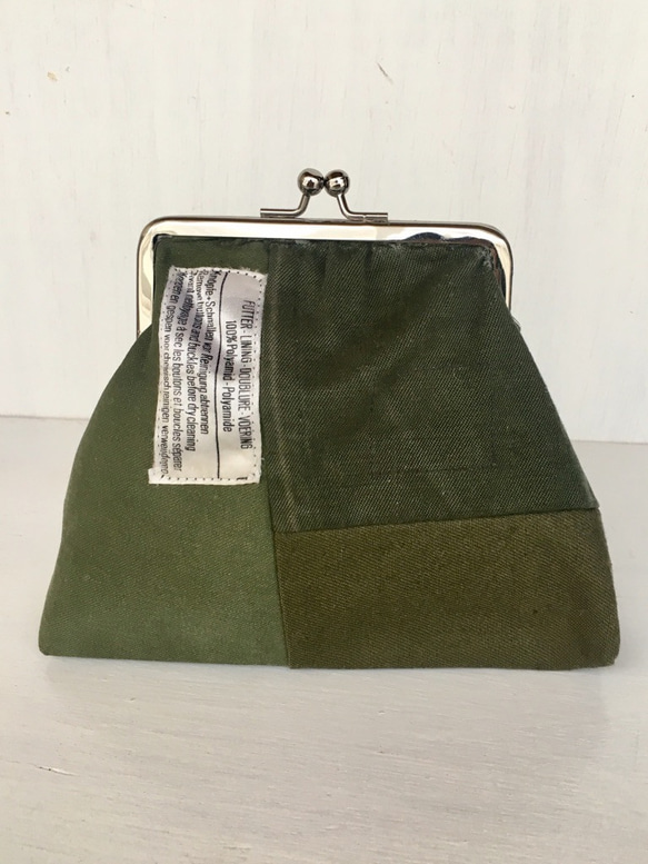 -sale‼️-  pouch /ヴィンテージ ミリタリー がま口ポーチ    ■tf-324  -DM便送料無料- 2枚目の画像