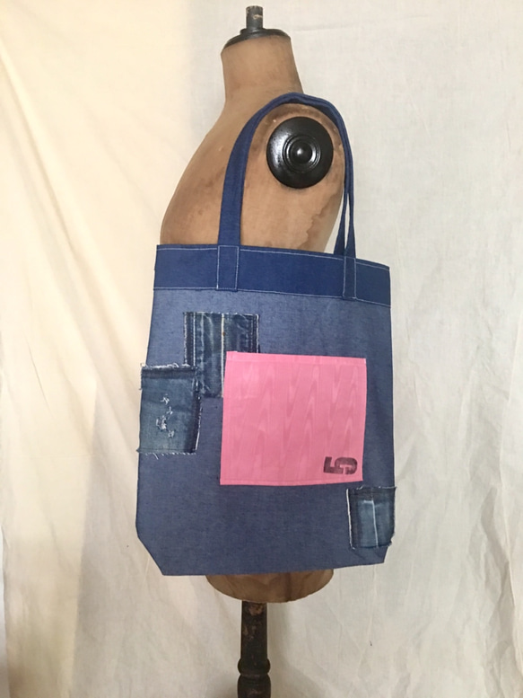 333 トートバック 333】MOTHERHOUSE リニアトート ネイビー（限定色