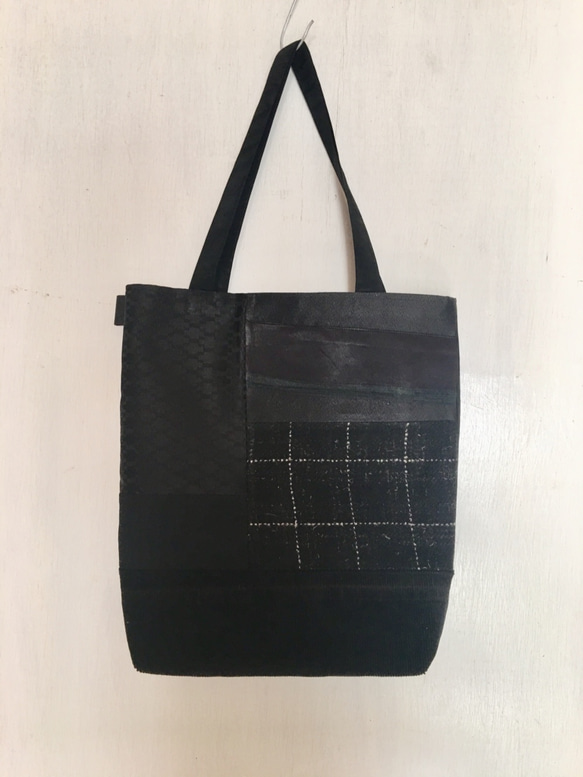 totebag /復古黑色手提包■tf-339 第2張的照片