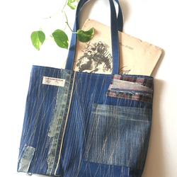 totebag /ヴィンテージ デニムのトートバッグ    ■tf-346 1枚目の画像