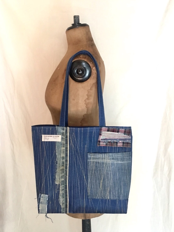 totebag /ヴィンテージ デニムのトートバッグ    ■tf-346 2枚目の画像