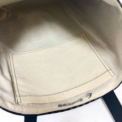 totebag /ヴィンテージ ボタニカルプリントとワッペンのトートバッグ    ■tf-348 9枚目の画像