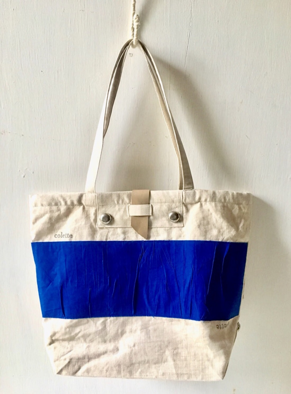 totebag /ヴィンテージ リネンのトートバッグ    ■tf-349 2枚目の画像