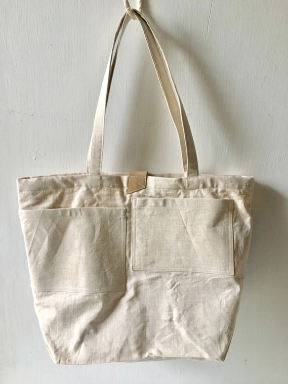 totebag /ヴィンテージ リネンのトートバッグ    ■tf-349 3枚目の画像