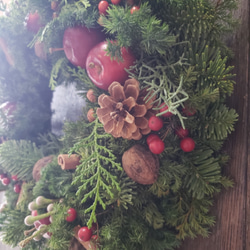 ヒメリンゴとサンキライのred wreath 3枚目の画像