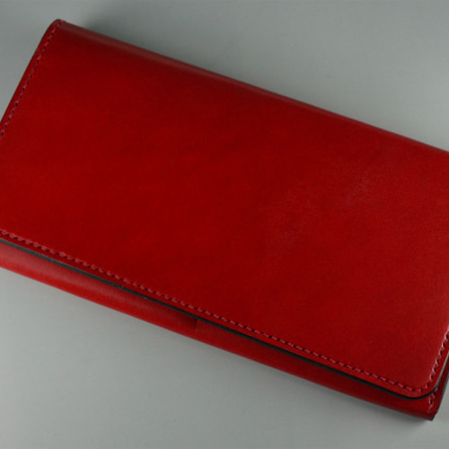 長財布（栃木レザー赤） 長財布 ダブルムーン 通販 3010521｜Creema