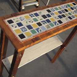 メキシコタイルのサイドテーブル 2枚目の画像