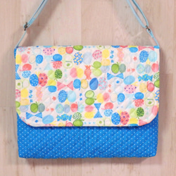 りぼんちょうちょ柄レッスンバッグセット ショルダー型図書袋☆ラムネ☆水彩風ちょうちょリボン柄 女の子