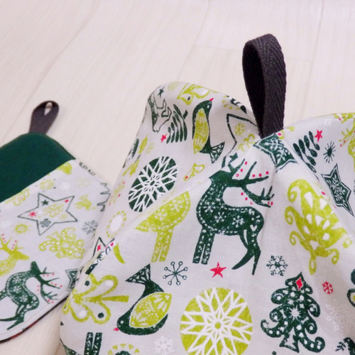 北欧ノルディック柄☆立体ティーコゼ&ポットマットセット 秋冬 北欧ノルディック柄☆立体ティーコゼ&ポットマットセット 秋冬