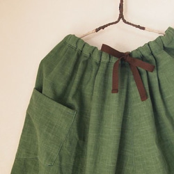 褲裙（木棉 深綠）【訂單製作】 第5張的照片