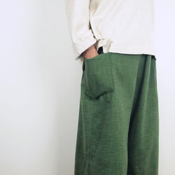 Furusuスタンダードロングパンツ（木綿 深緑）【受注生産対応】 2枚目の画像