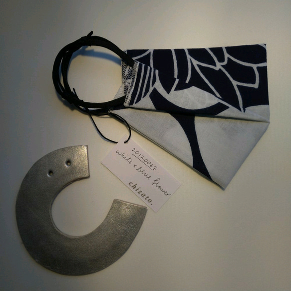 オリガミマスク　浴衣　綿100％　エコデザイン 20120067 origami mask 3枚目の画像