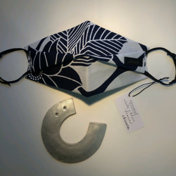 オリガミマスク　浴衣　綿100％　エコデザイン 20120065 origami mask 1枚目の画像