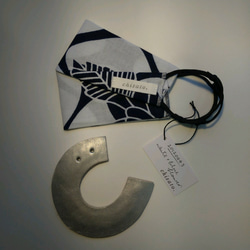 オリガミマスク　浴衣　綿100％　エコデザイン 20120043 origami mask 2枚目の画像