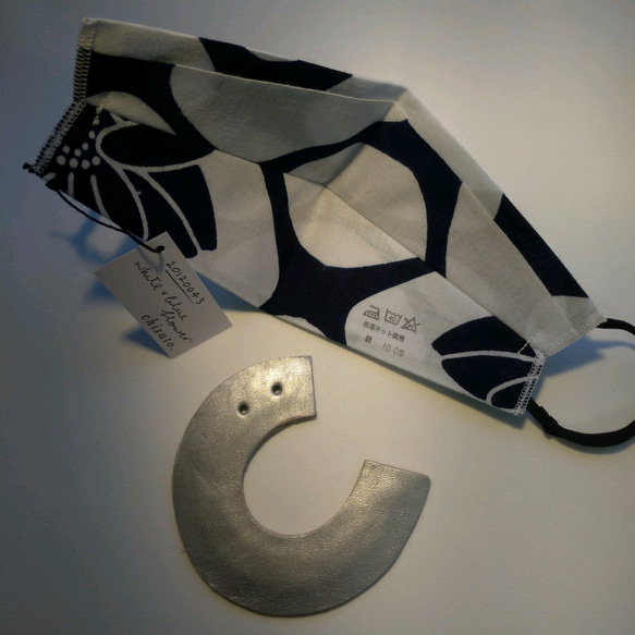 オリガミマスク　浴衣　綿100％　エコデザイン 20120043 origami mask 4枚目の画像
