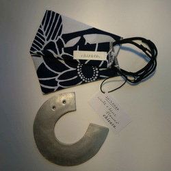 オリガミマスク　浴衣　綿100％　エコデザイン 20120044 origami mask 2枚目の画像