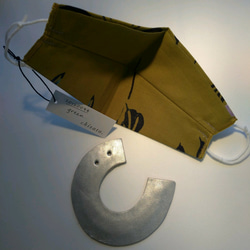 オリガミマスク　浴衣　綿100％　エコデザイン 20120094 origami mask 4枚目の画像
