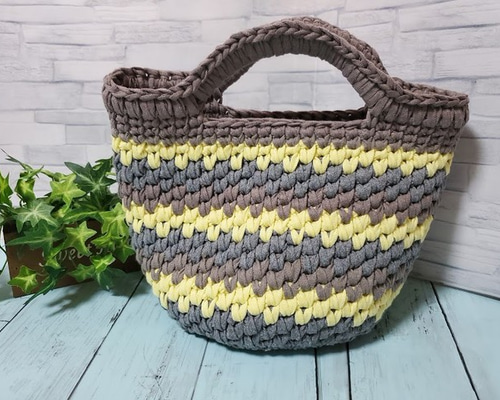 ☆マヒナハワイ☆模様編みがかわいいバッグ☆ トートバッグ mahina