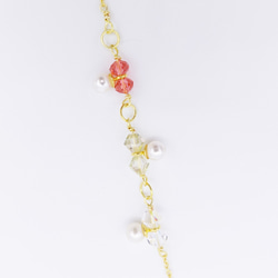 Pamycarie春樹脂粘土の花のネックレス金メッキ925スターリングシルバー 3枚目の画像